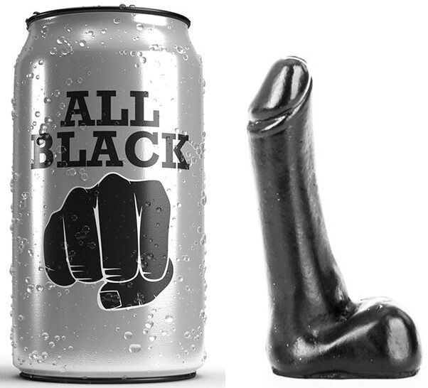 ALL BLACK – GODE 9 CM: Le Petit Dildo Noir à Ne Pas Manquer!