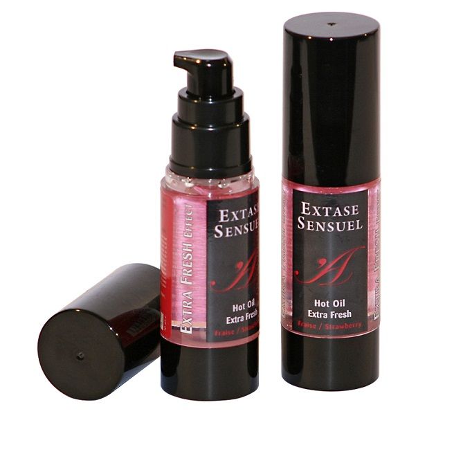 Découvrez le Plaisir Sensuel avec l’Huile de Massage Extase Sensual Effet Fraise Extra Fraîche 30 ml