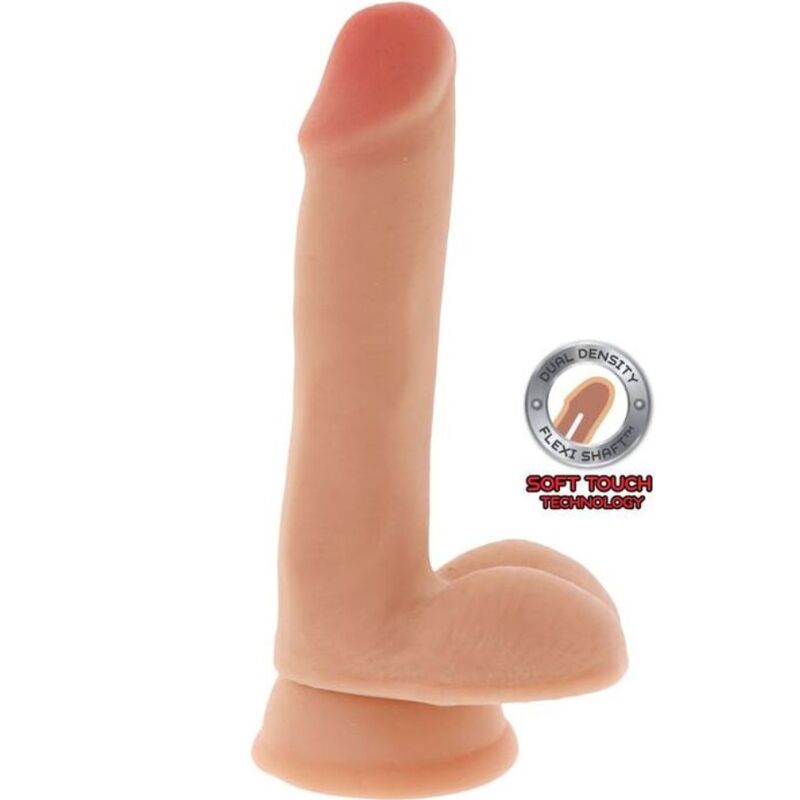 Expérience Sensationnelle : GET REAL – GODE DOUBLE DENSITÉ 17 CM BALLES PEAU