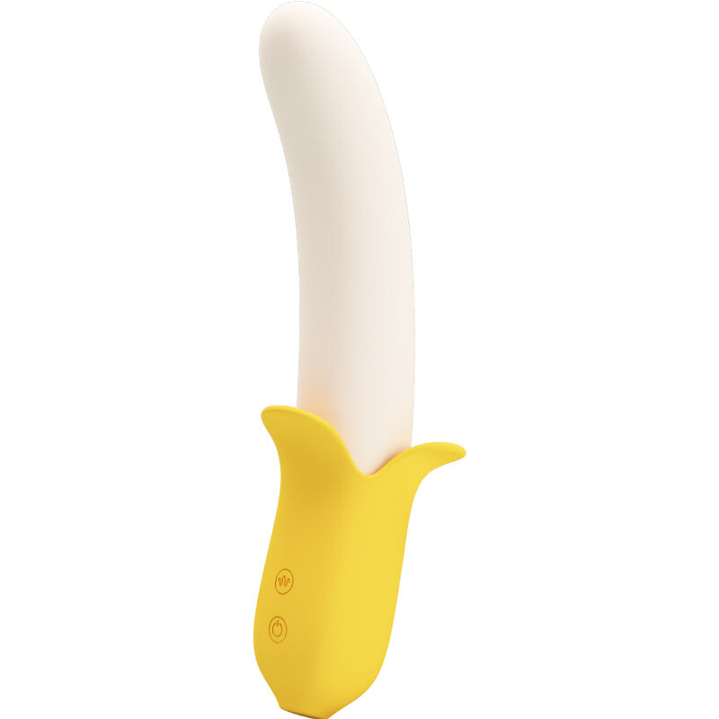 Découvrez le Vibromasseur Multifonction en Silicone Pretty Love – Banana Geek Super Power 7 Vibrations Up&Down Silicone Noir