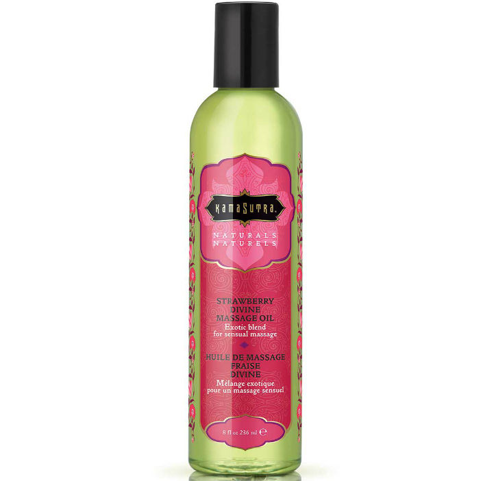 Examen promotionnel de l’Huile de Massage Divine Fraise Naturals 236ml: L’essence du bien-être