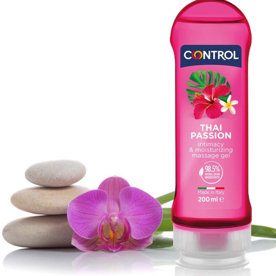 Découvrez le Gel de Massage Excitant Control – 2 en 1 Thai Passion 200 ml