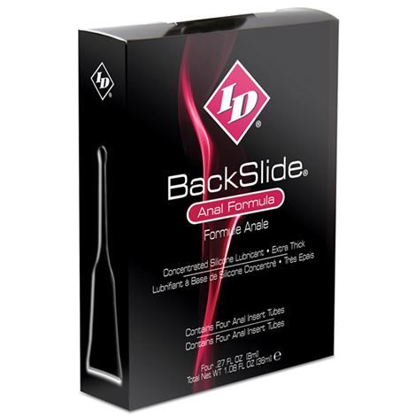 ID BACKSLIDE – INSERT ANAL 4 TUBES 8ML: Le Lubrifiant Spécial Pour des Plaisirs Anaux Inégalés